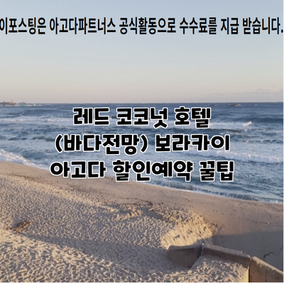 레드 코코넛 호텔 (바다전망) 보라카이 아고다 할인예약 꿀팁