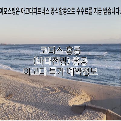 코디스 홍콩 (바다전망) 홍콩 아고다 특가 예약정보