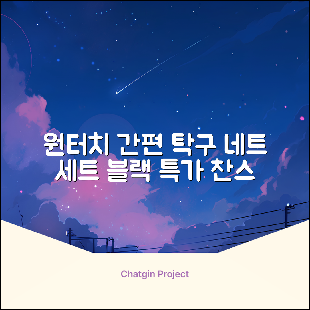 원터치 탁구 지주 네트 휴대용 탁구네트 세트, 1개, 블랙 추천 리뷰