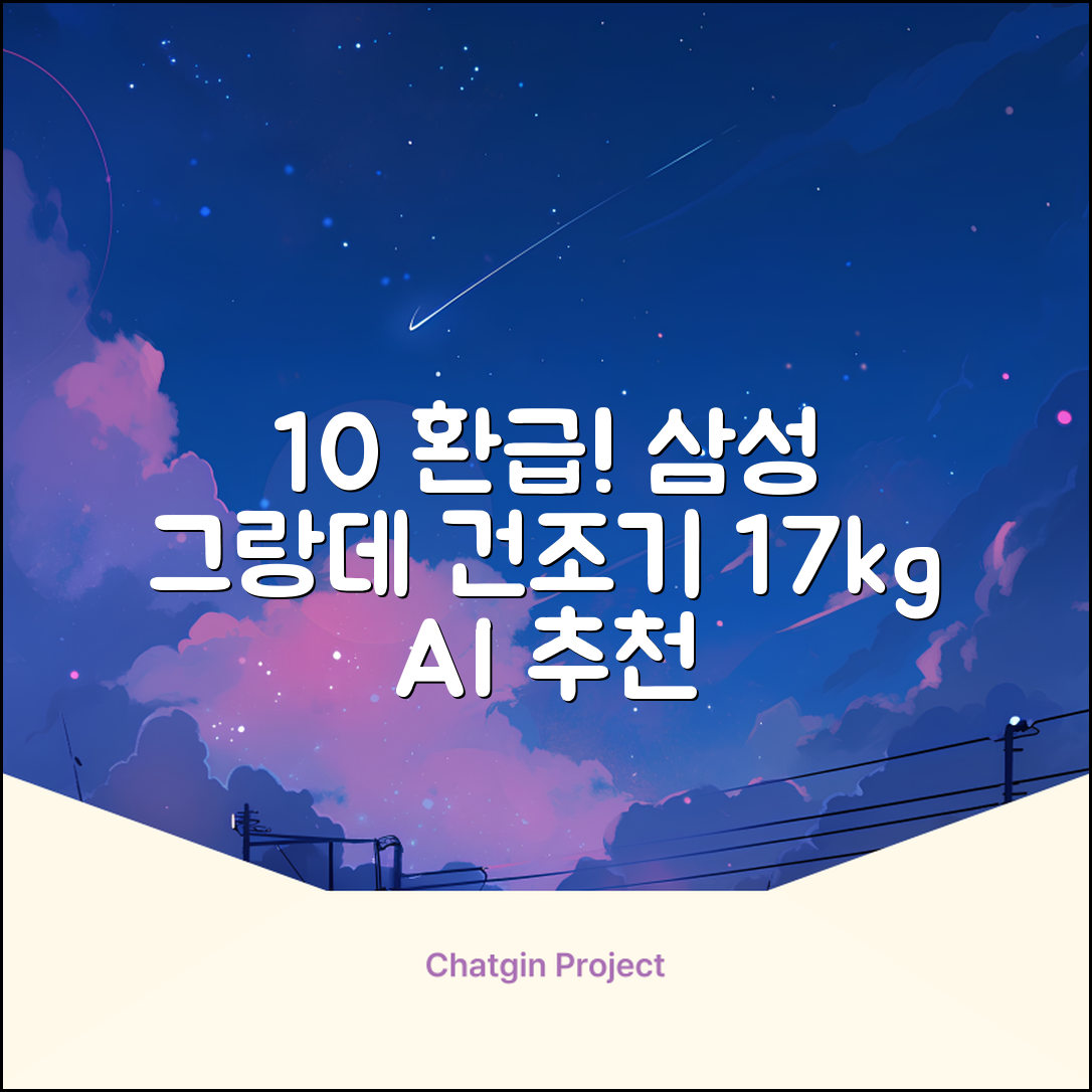 [10% 환급가전] 삼성전자 그랑데 건조기 AI 이녹스 DV17T8740BP 17kg 방문설치 추천 리뷰