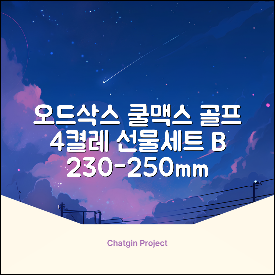 [오드삭스] 4개 선물세트 - 쿨맥스 골프 양말 4켤레 세트 B, M(230mm-250mm) 추천 리뷰