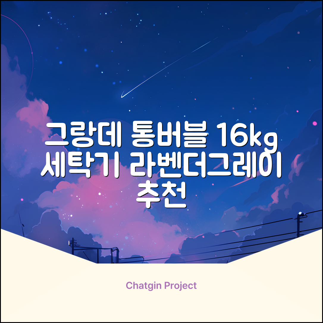 삼성전자 그랑데 통버블 세탁기 WA16CG6441BY 16kg 방문설치, 라벤더그레이 추천 리뷰