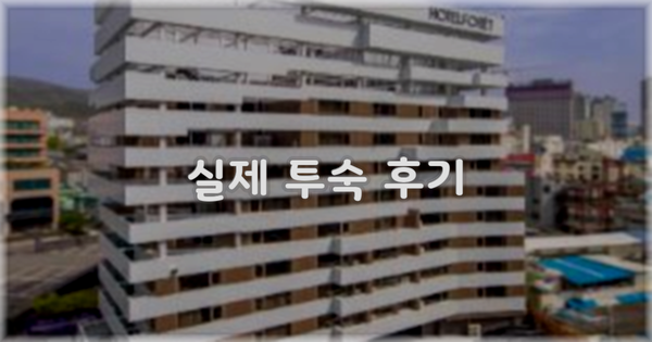 💬 실제 투숙 후기