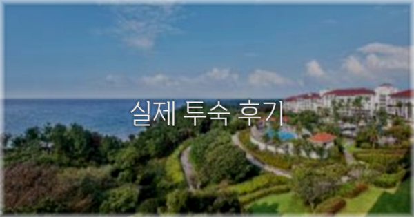 💬 실제 투숙 후기