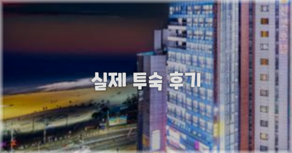💬 실제 투숙 후기