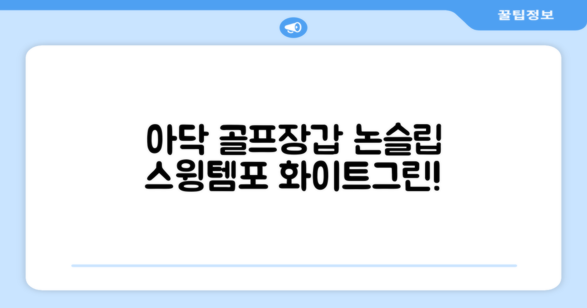 아닥 남성용 스윙템포칩 논슬립 골프장갑 논슬립 골프장갑 왼손용, 화이트 + 그린, 1개 추천 리뷰