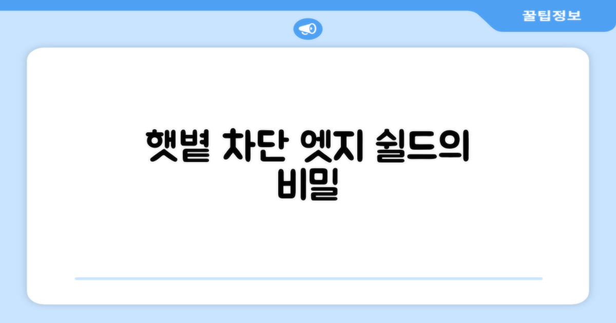 햇볕 차단, 엣지 쉴드의 비밀