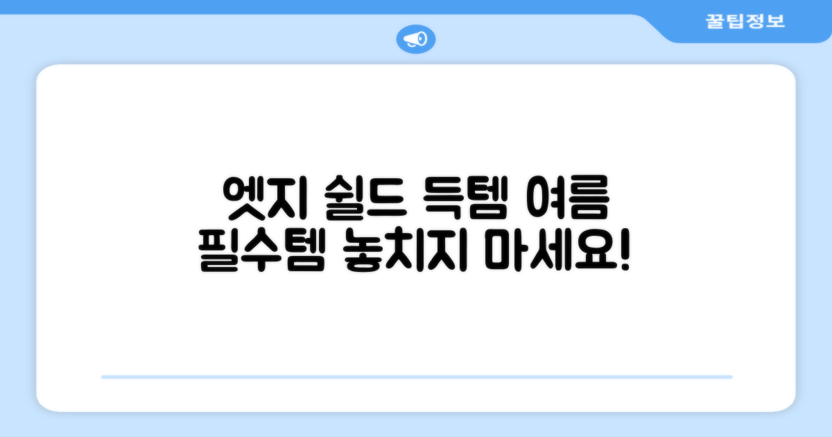 엣지 쉴드, 올여름 필수템 득템