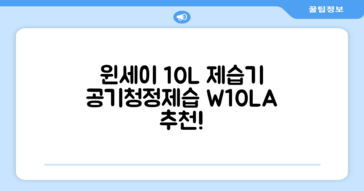 윈세이 인버터 방하나 공기청정 제습기 10L W10LA 추천 리뷰