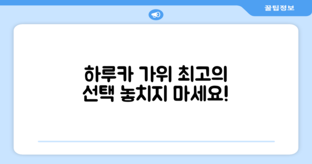 하루카 가위, 최고의 선택