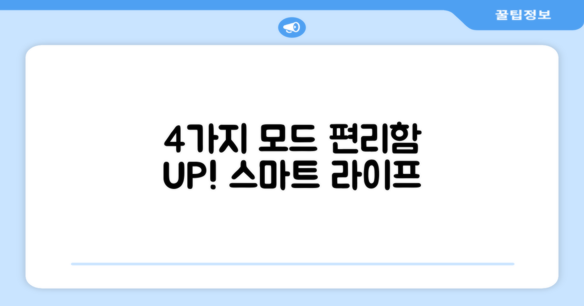 4가지 스마트 모드, 편리함 UP