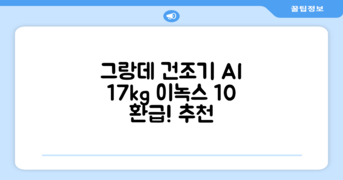 [10% 환급가전] 삼성전자 그랑데 건조기 AI 이녹스 DV17T8740BP 17kg 방문설치 추천 리뷰