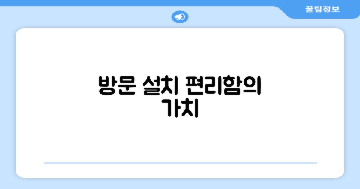 방문 설치, 편리함의 가치
