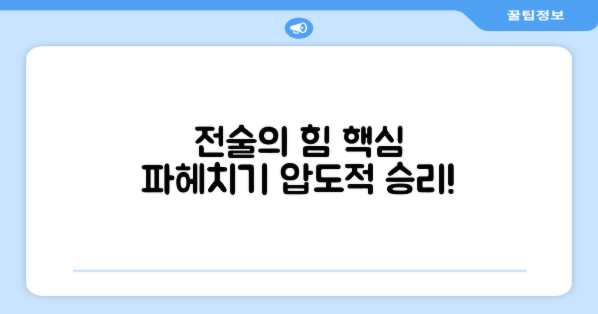 전술의 힘, 어떻게 발휘할까요?