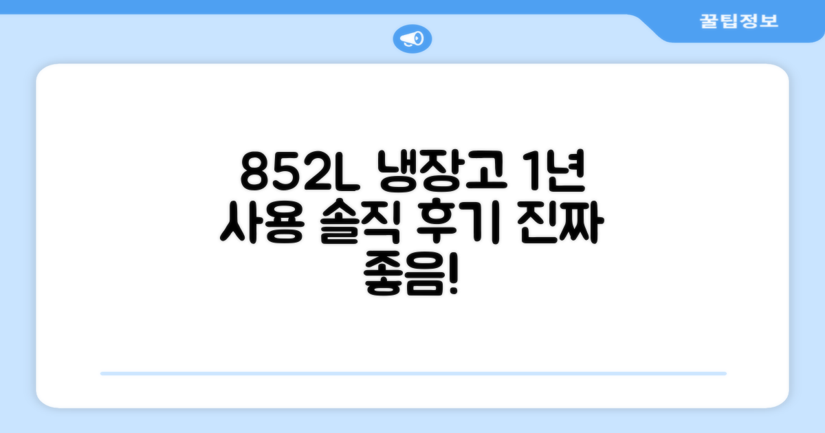 852L 냉장고, 1년 사용 후기