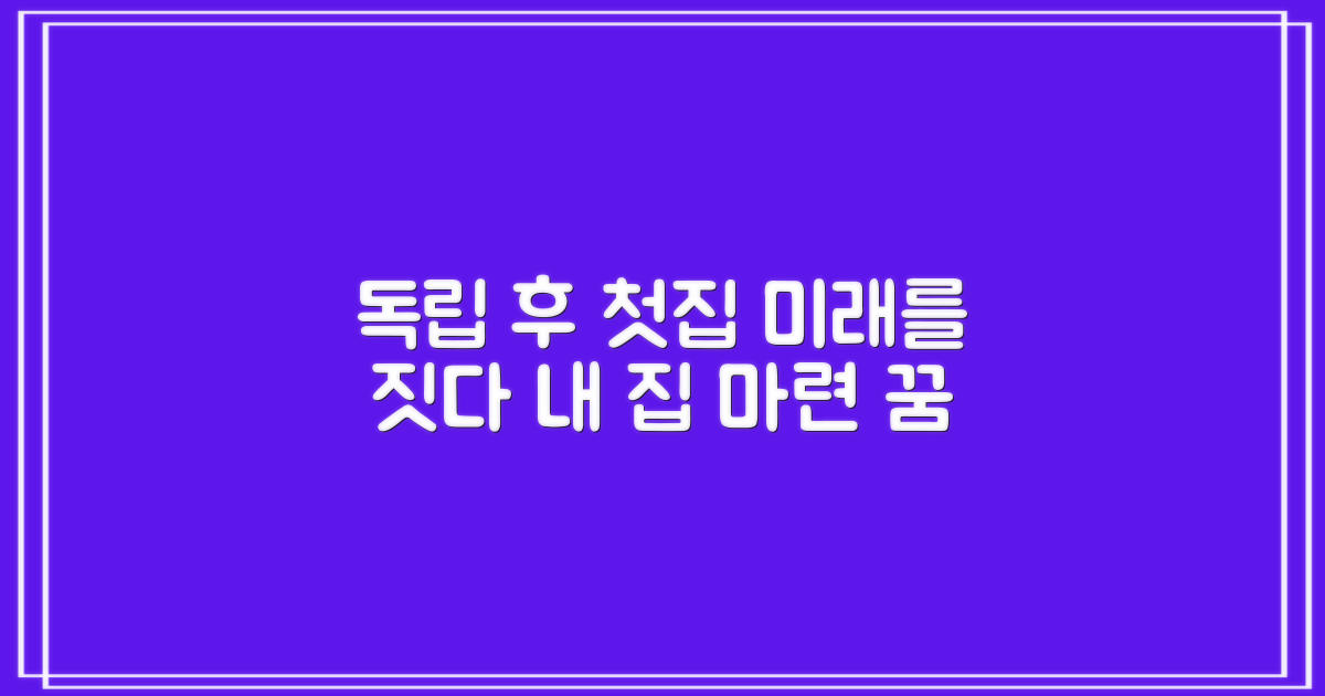 독립 후 첫 부동산, 미래를 그리다